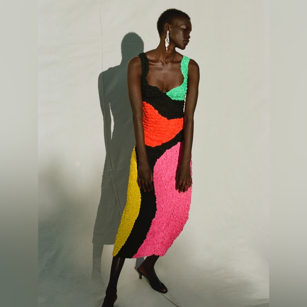 Like new MARA HOFFMAN RAMONA Popcorn DRESS MULTICOLOR $895